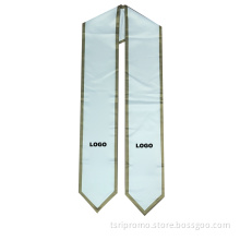 Satin graduation stoles with custom logo